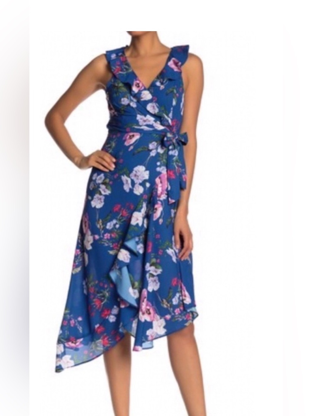 Parker Black Calla floral sleeveless dress XS 0067